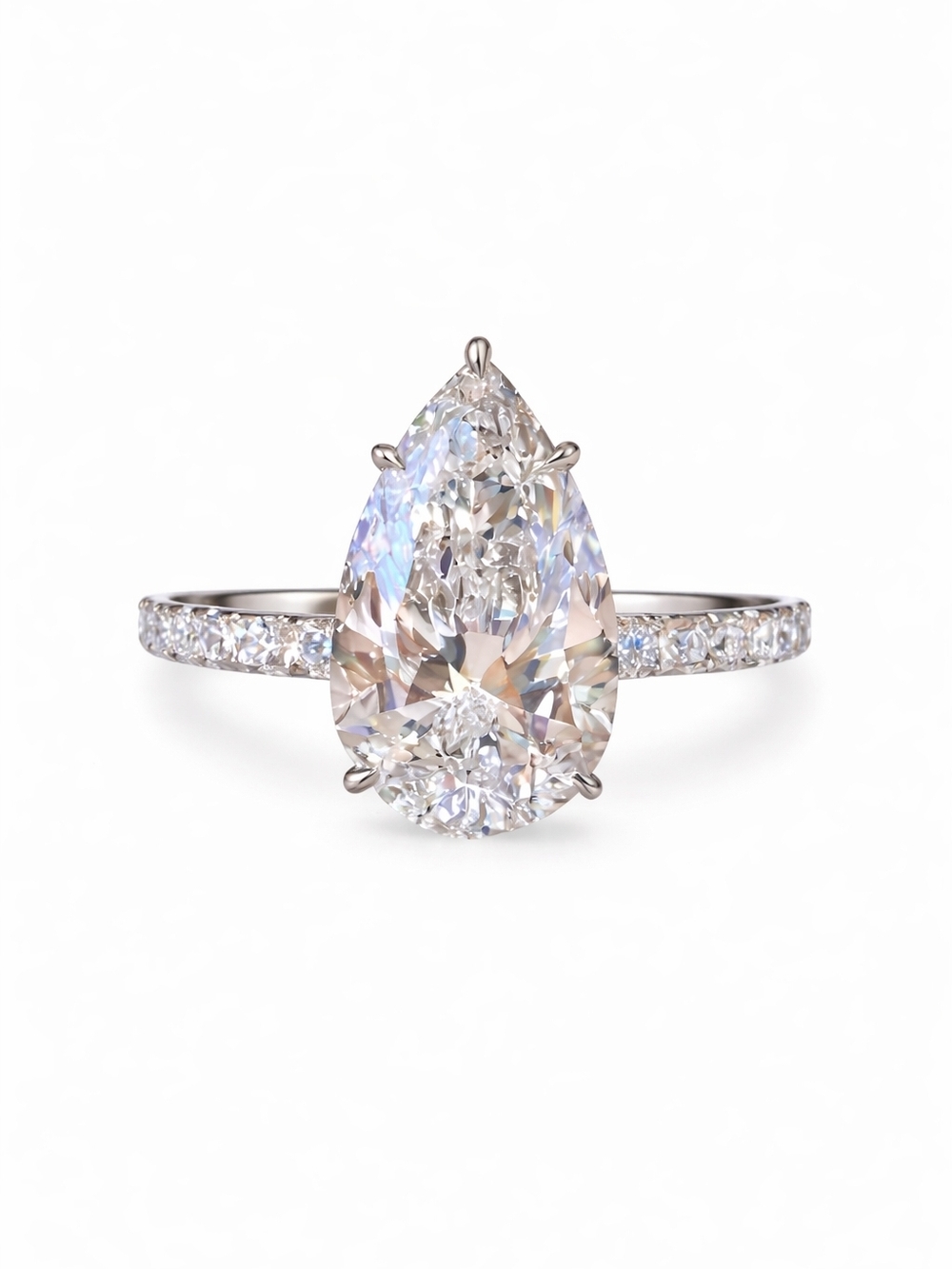The Evermore Pear ✨ Pear Cut CZ Solitaire Statement Ring